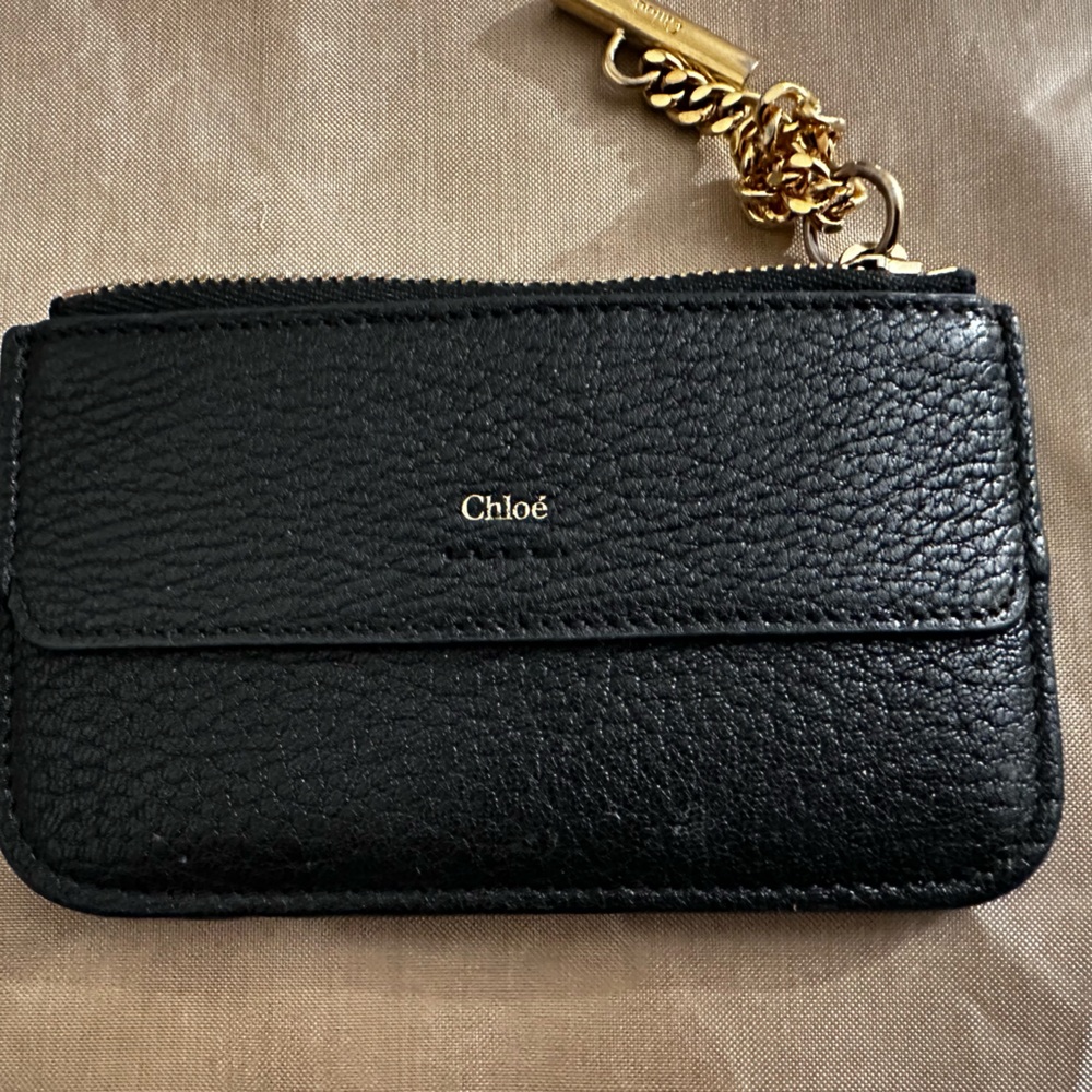 Chloe 5 slot credit card holder with zipper coin slot